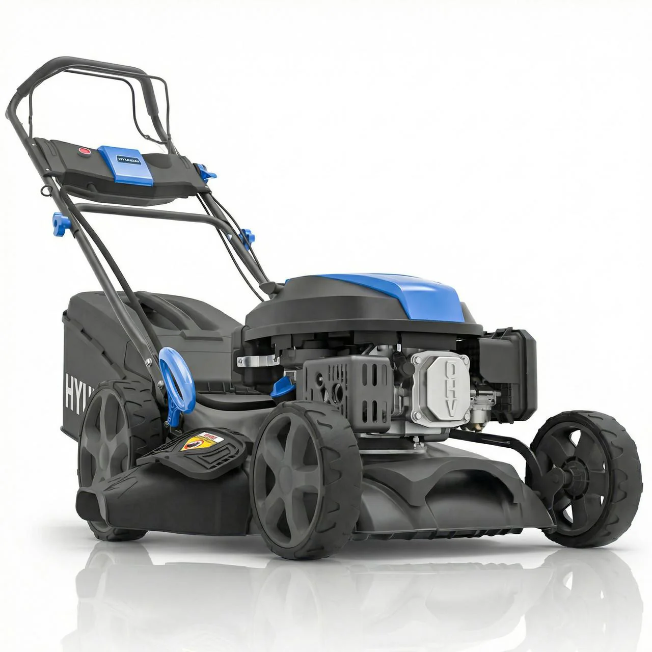 Hyundai 17" / 43cm Self-Propelled Petrol Lawnmower, Electric Start, 139cc | HYM17150SPEX