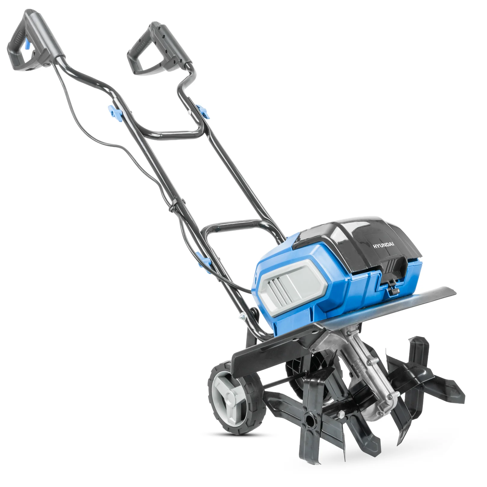 Hyundai 36cm / 14" 40V (20Vx2) Brushless Cordless Tiller, 4 Blades, 205mm Depth