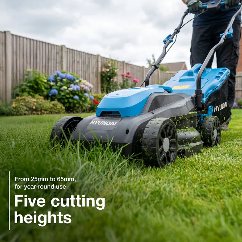 Hyundai 33cm / 13" 20V Brushless Cordless Lawnmower, 32L Collection Bag