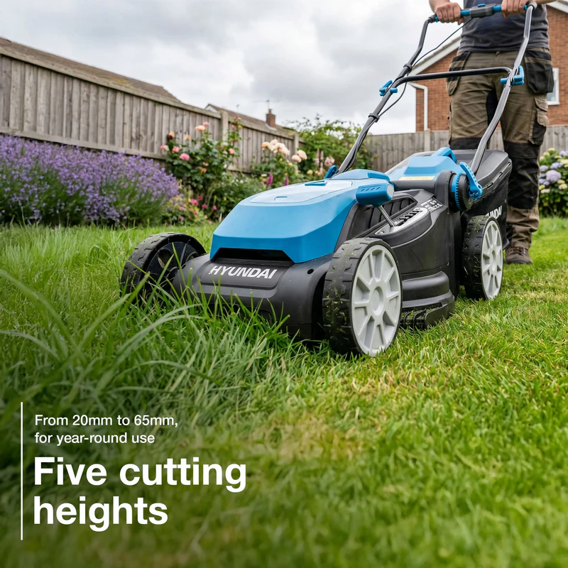 Hyundai 38cm / 15" 40V (2x20V) Brushless Cordless Lawnmower, 36L Bag