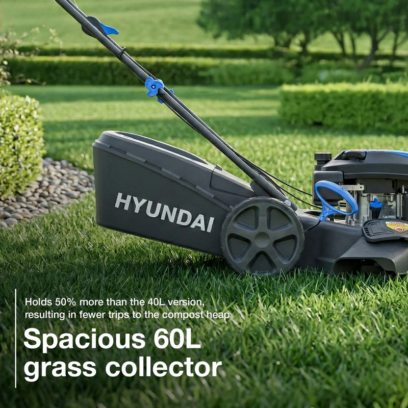 Hyundai 18" / 46cm Self-Propelled Petrol Lawnmower, 139cc, Mulching | HYM18150SPX