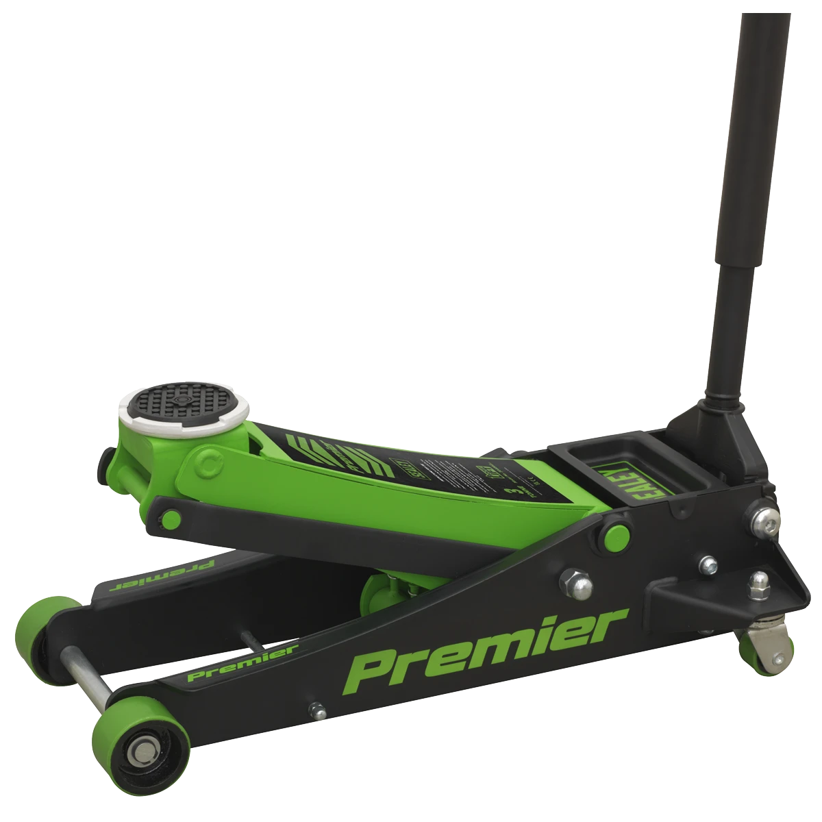 Sealey Premier Low Profile Trolley Jack with Rocket Lift 3 Tonne - Green
