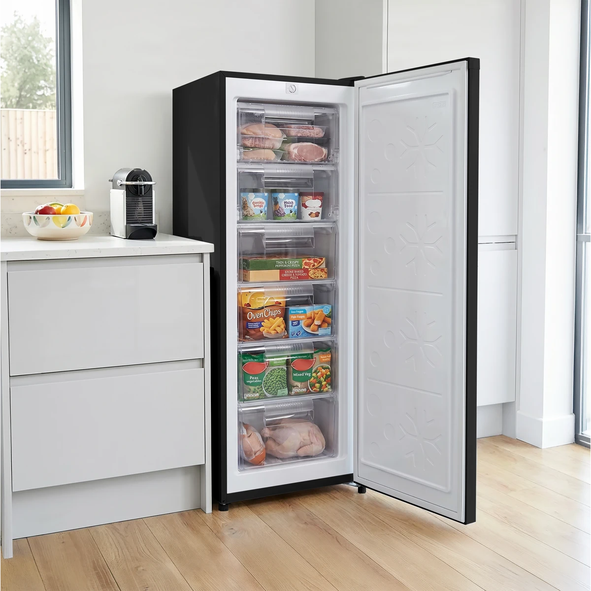 Sealey Freestanding Tall Freezer 177L Capacity – Black