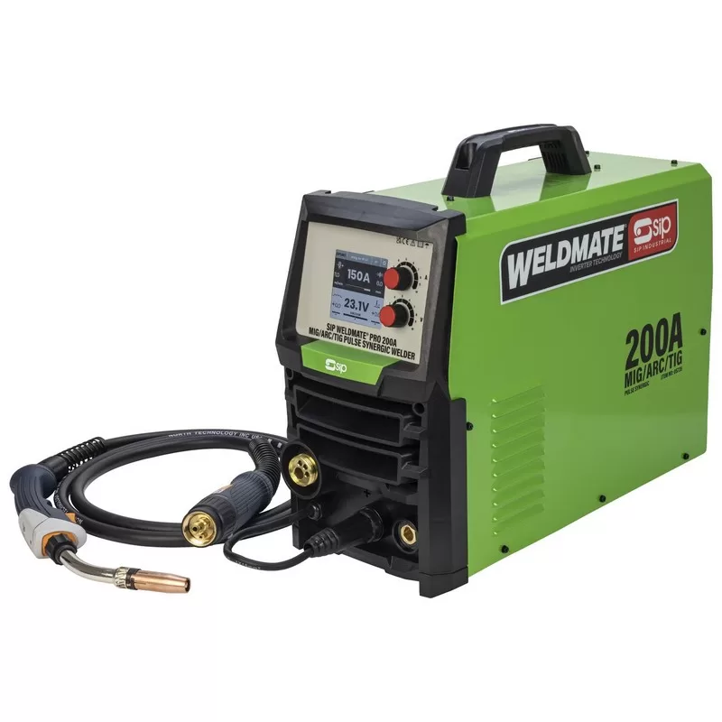 SIP WELDMATE® PRO 200A MIG/ARC/TIG Synergic Welder