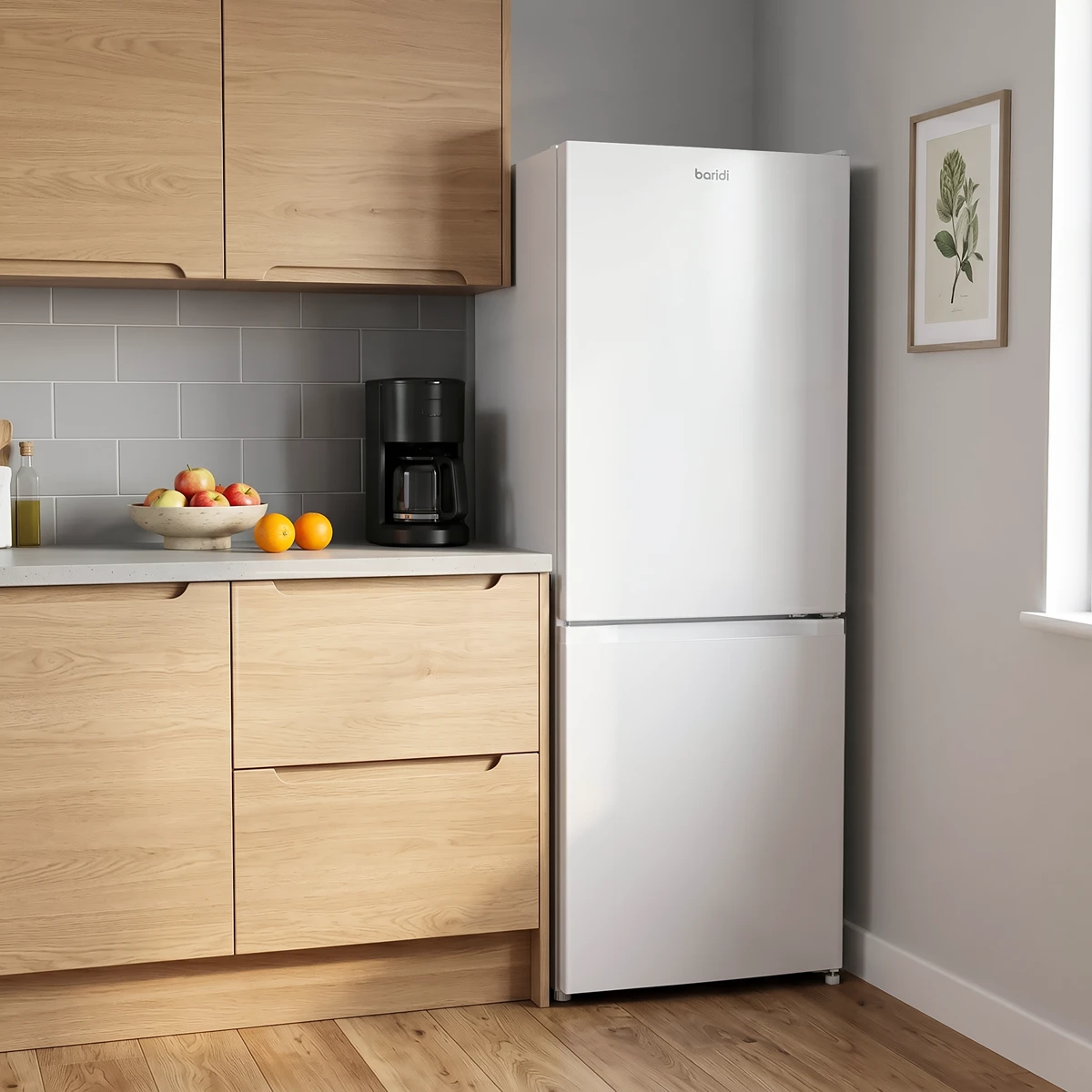 Sealey Baridi 60/40 Smart Frost Fridge Freezer 227L Capacity – White