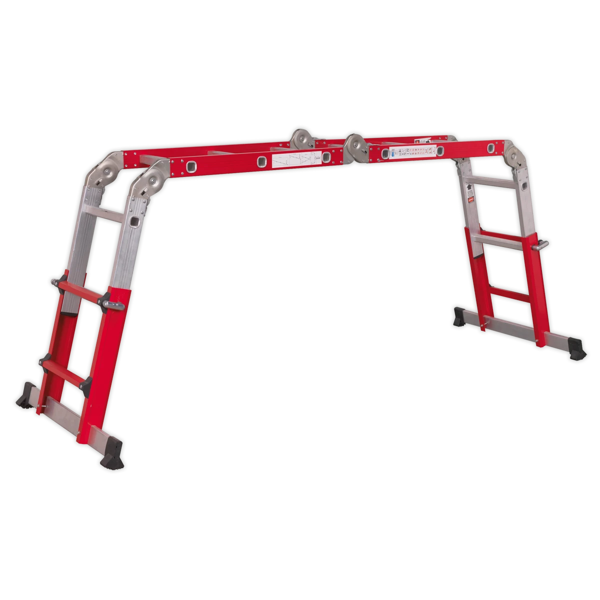 Sealey Aluminium 4-Way Multipurpose Adjustable-Height Ladder - EN 131
