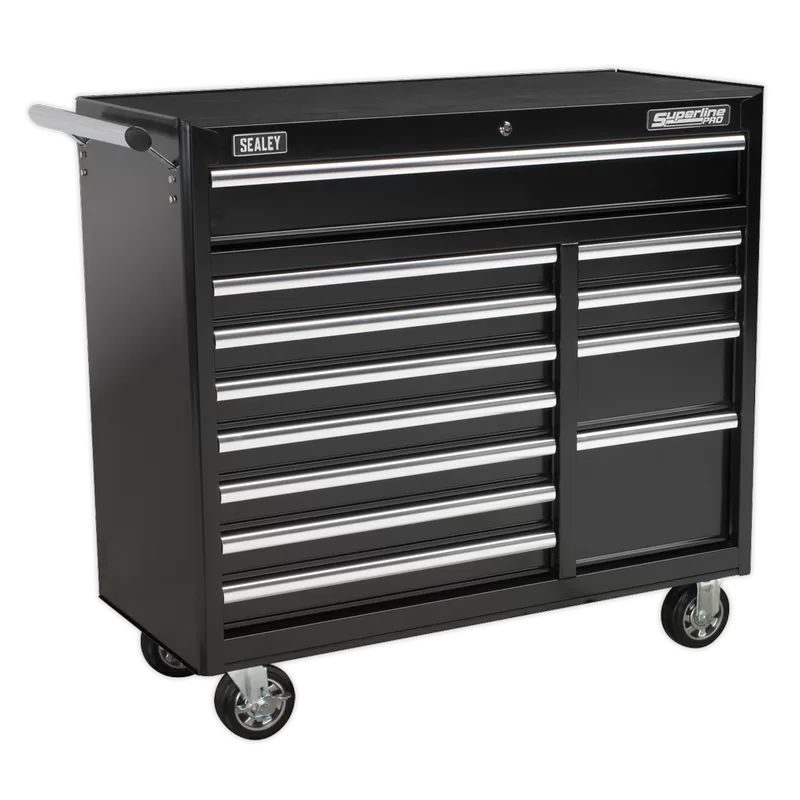 Sealey Superline PRO® Heavy-Duty Rollcab 12 Drawer - Black