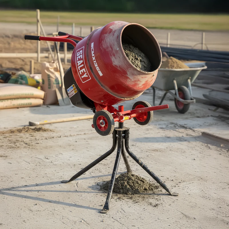 Sealey 135L Cement Mixer with Stand 550W