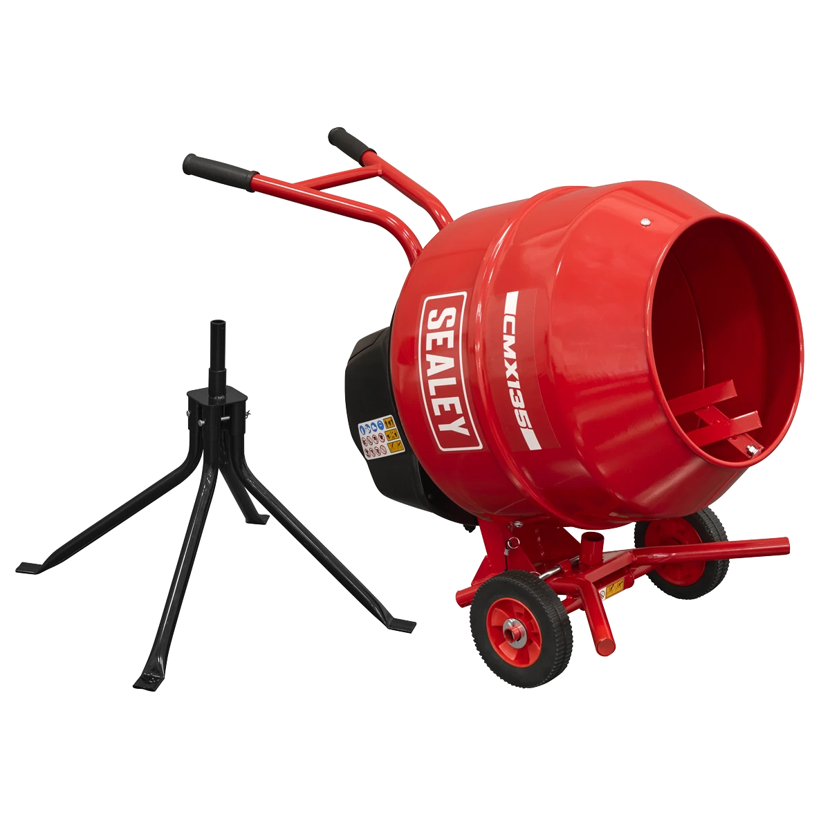 Sealey 135L Cement Mixer with Stand 550W