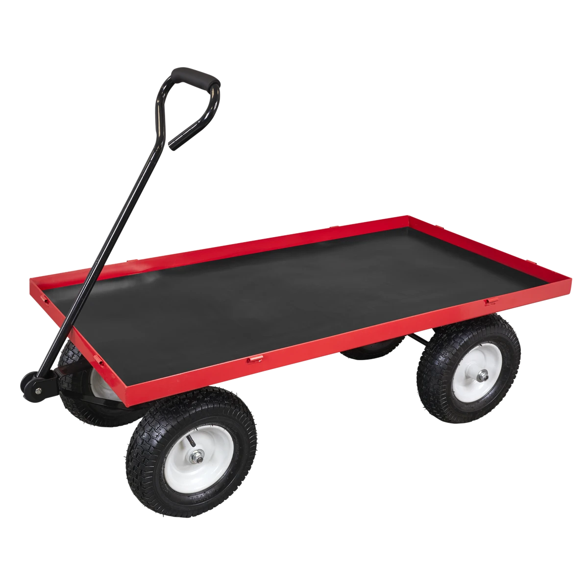 Sealey Platform Truck with Sides Pneumatic Tyres 350kg Capacity