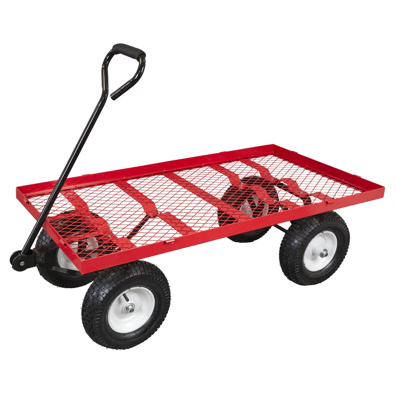 Sealey Platform Truck with Sides Pneumatic Tyres 350kg Capacity