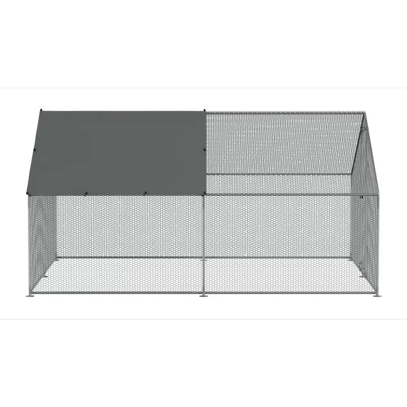 Sealey Dellonda Walk-In Galvanized Steel Chicken Run with Roof Cover & PVC Coated Chicken Wire