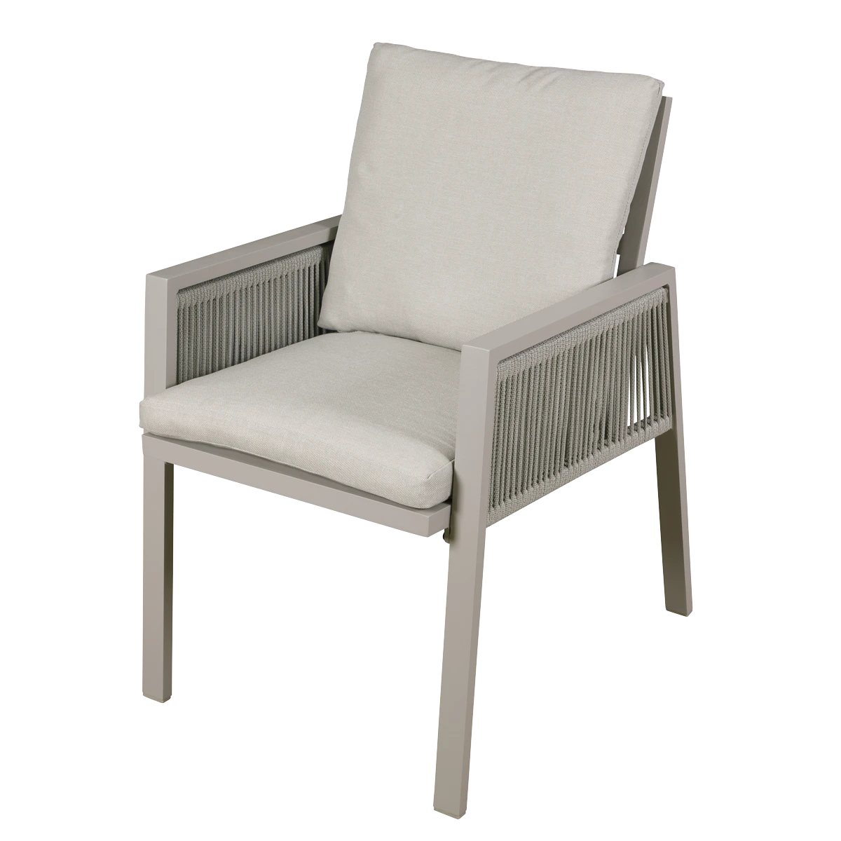 Sealey Dellonda Fusion Garden/Patio Dining Chairs with Armrests 6pc - Light Grey