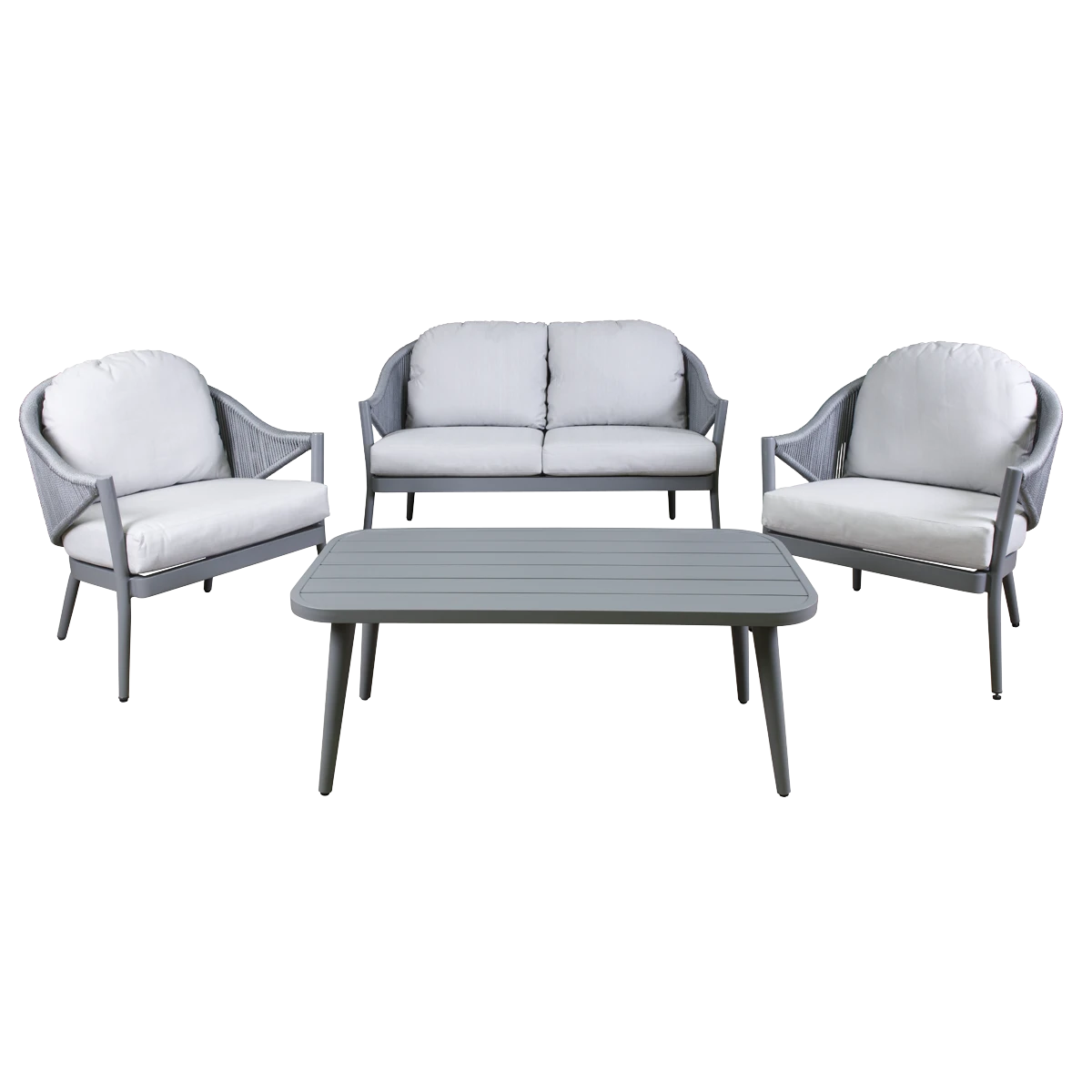 Sealey Dellonda Echo Aluminium Outdoor Sofa, Chair & Coffee Table Set 4pc