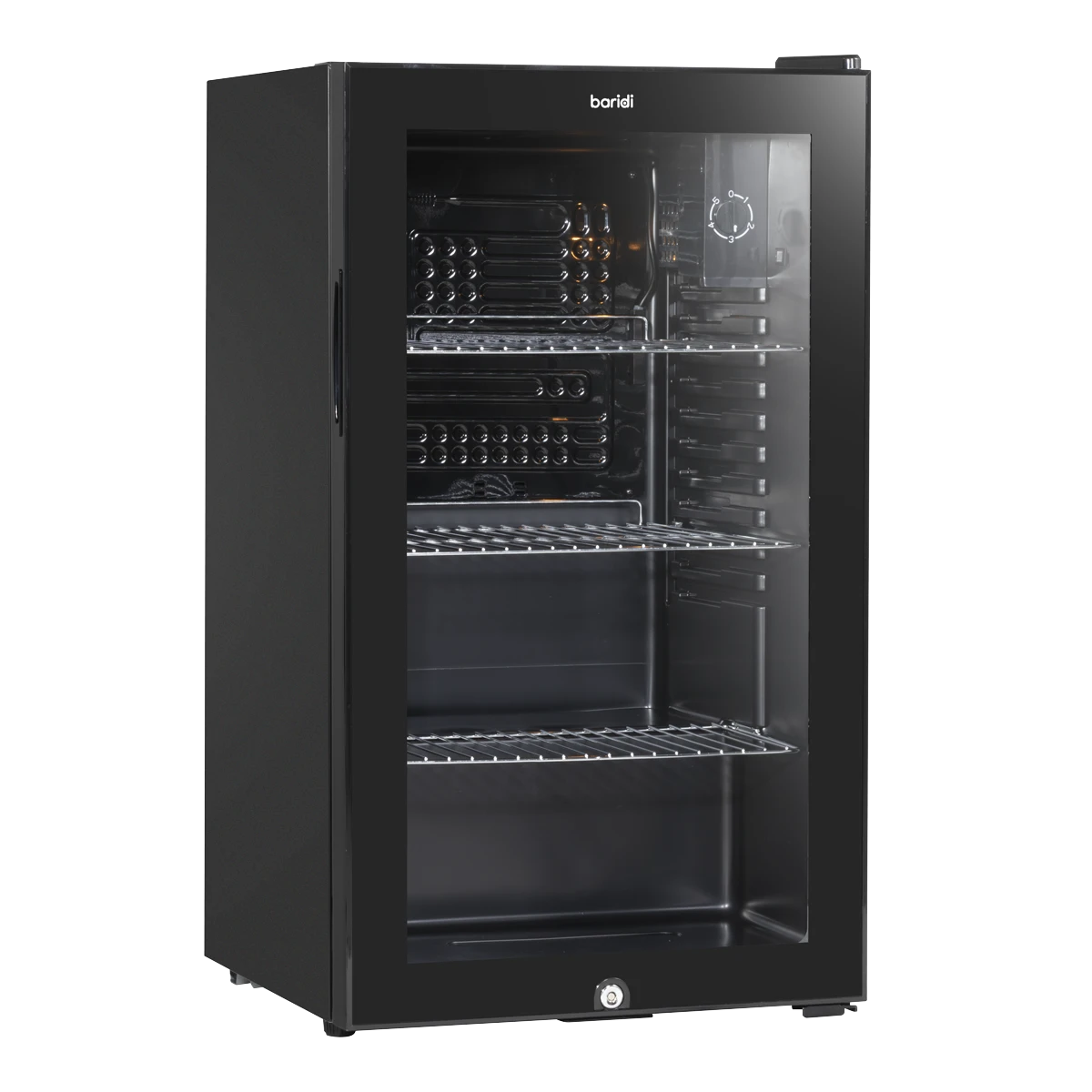 Sealey Baridi Tabletop Beer & Drinks Mini Fridge with Light, 85L - Black
