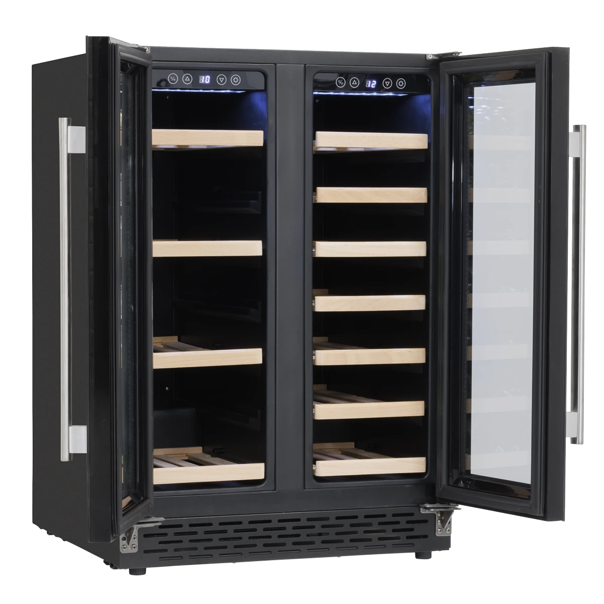 Sealey Baridi 40 Bottle/120 Can Undercounter/Freestanding Dual Zone Wine Fridge & Cooler 60cm