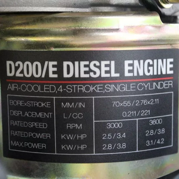 Hyundai 50mm 2''Diesel Water Pump, 33m Total Head, 8m Lift, 600L/min Flow Rate, 6hp, 221cc