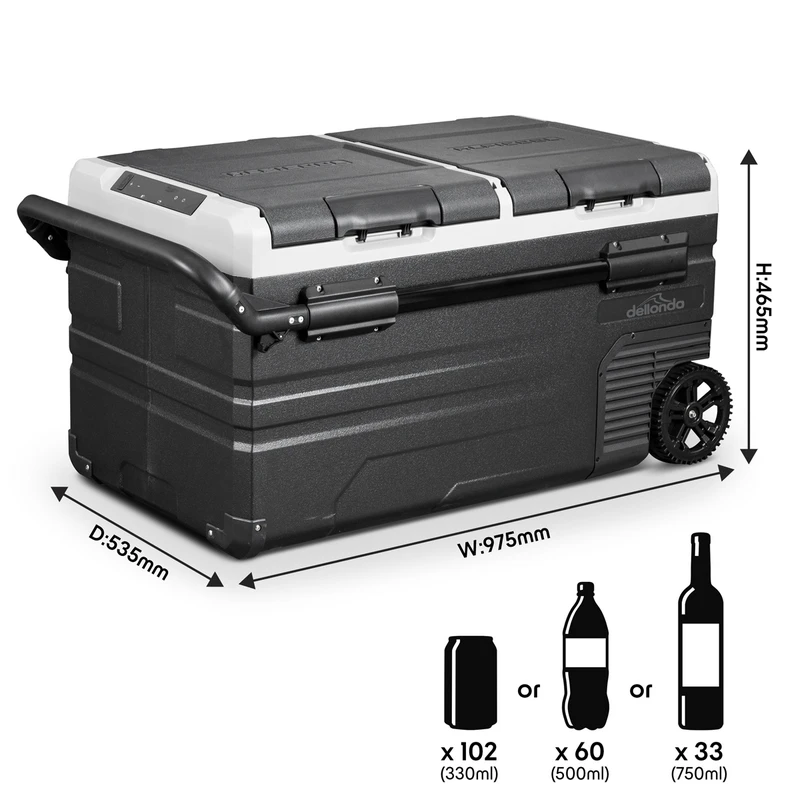 Sealey Dellonda Portable Fridge Freezer/Cool Box with LED Display 75L