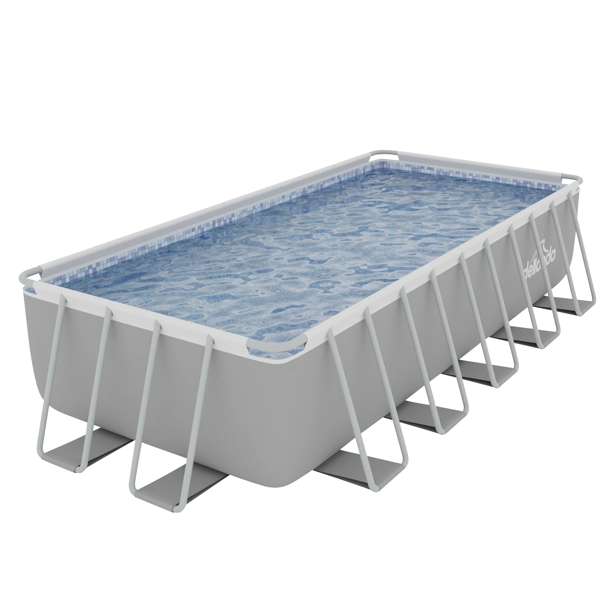 Sealey Dellonda Deluxe Steel Frame Rectangular Swimming Pool with Step Ladder & Filter Pump 21ft