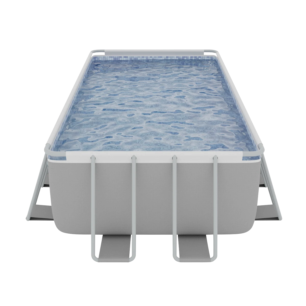 Sealey Dellonda Deluxe Steel Frame Rectangular Swimming Pool with Step Ladder & Filter Pump 21ft