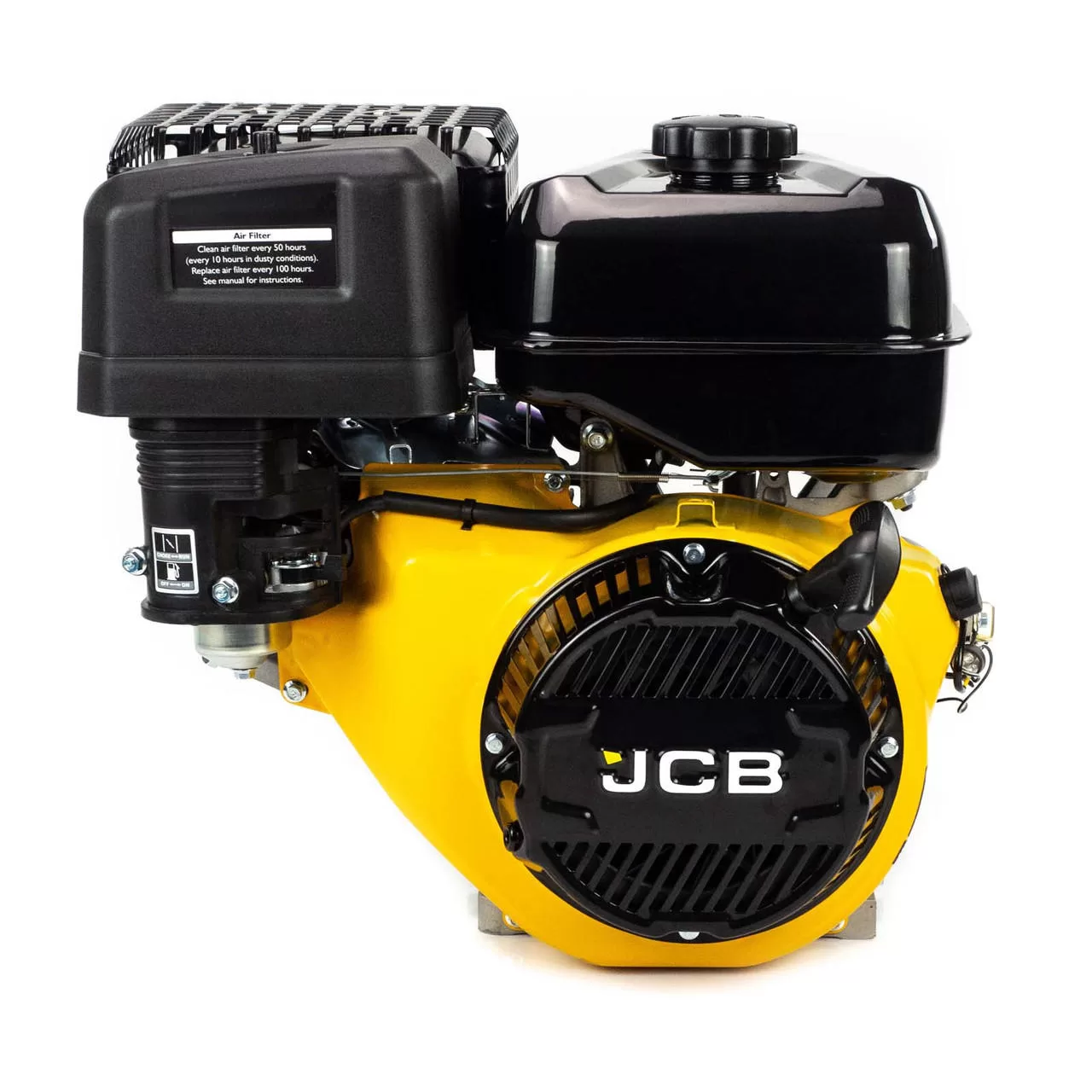 JCB 15hp 25.4mm 1” Petrol Engine, 457cc, 4 Stroke, OHV, Horizontal Shaft