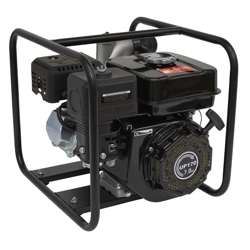 Sealey Petrol Powered Water Pump 50mm 7hp 4-Stroke Engine