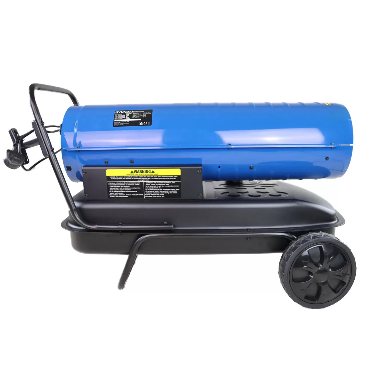 Hyundai 125,000BTU / 37kW Diesel or Kerosene Space Heater, 900m3 Coverage, Thermostat