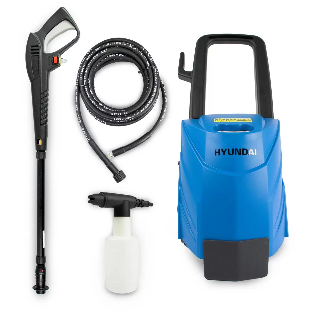 Hyundai 2100psi 145bar Hot Pressure Washer, 80°C 2.3kW Power Jet Washer