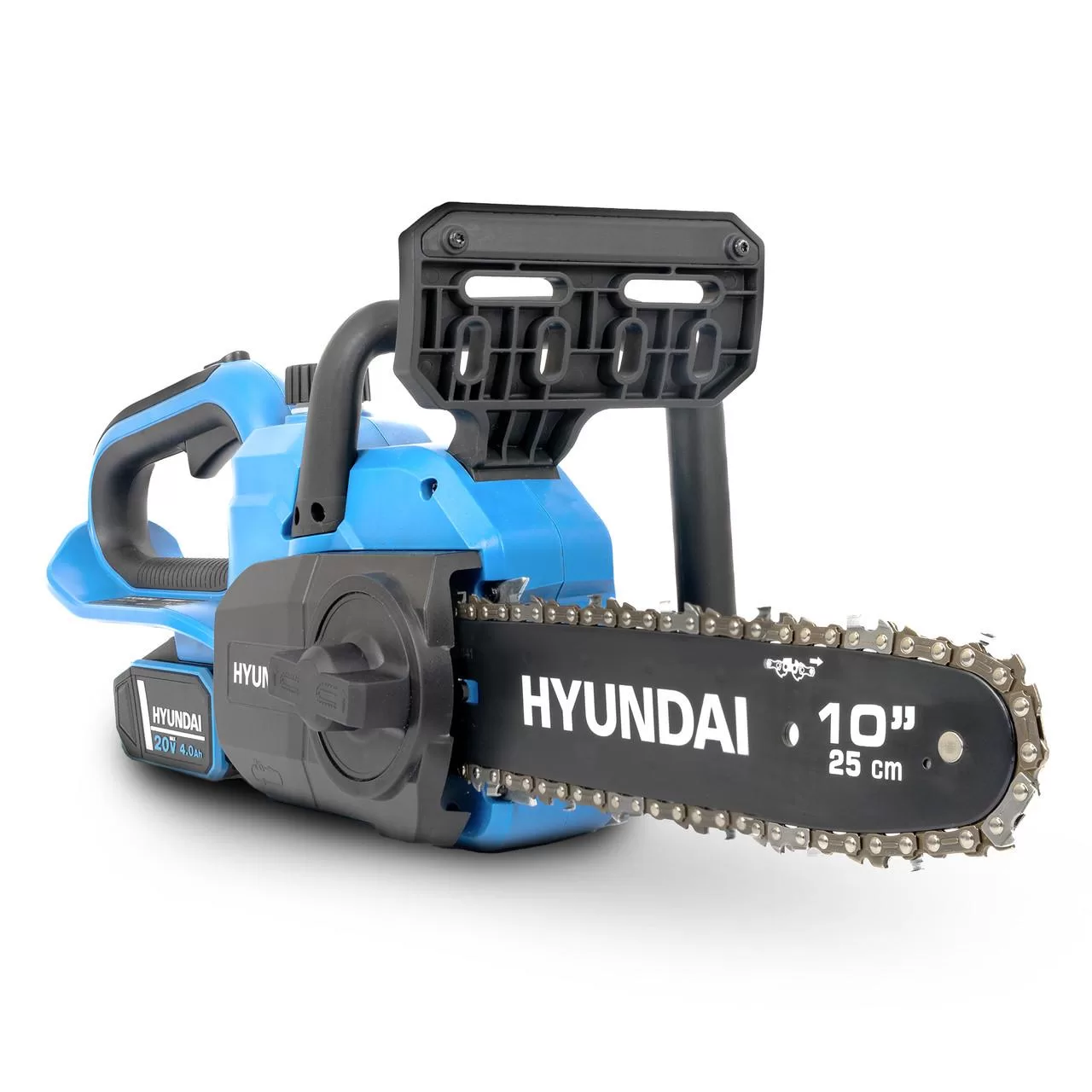 Hyundai 10'' 25cm Cordless Chainsaw 20V Li-Ion 4Ah Battery and Charger