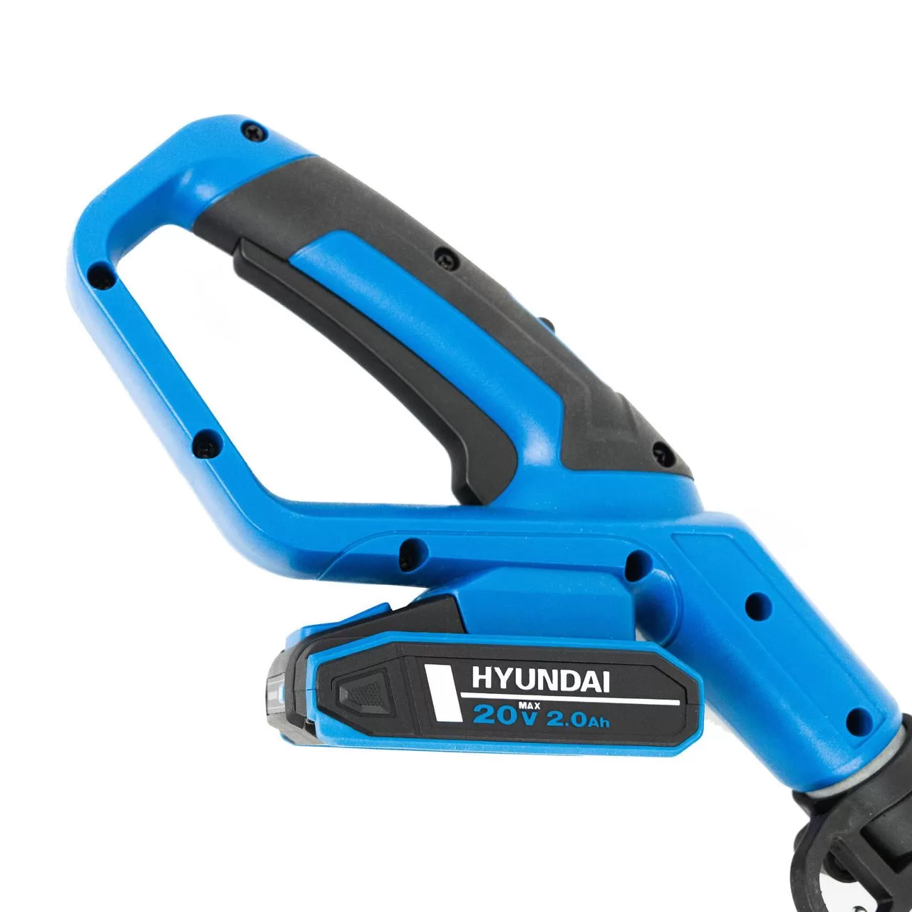 Hyundai 20V 450mm Cordless Pole Hedge Trimmer, 2.6m Long Reach, 2.0Ah li-ion Battery & Charger