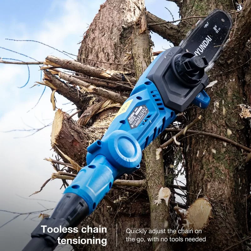 Hyundai 20V Cordless Pole Saw, 2Ah Battery and Charger