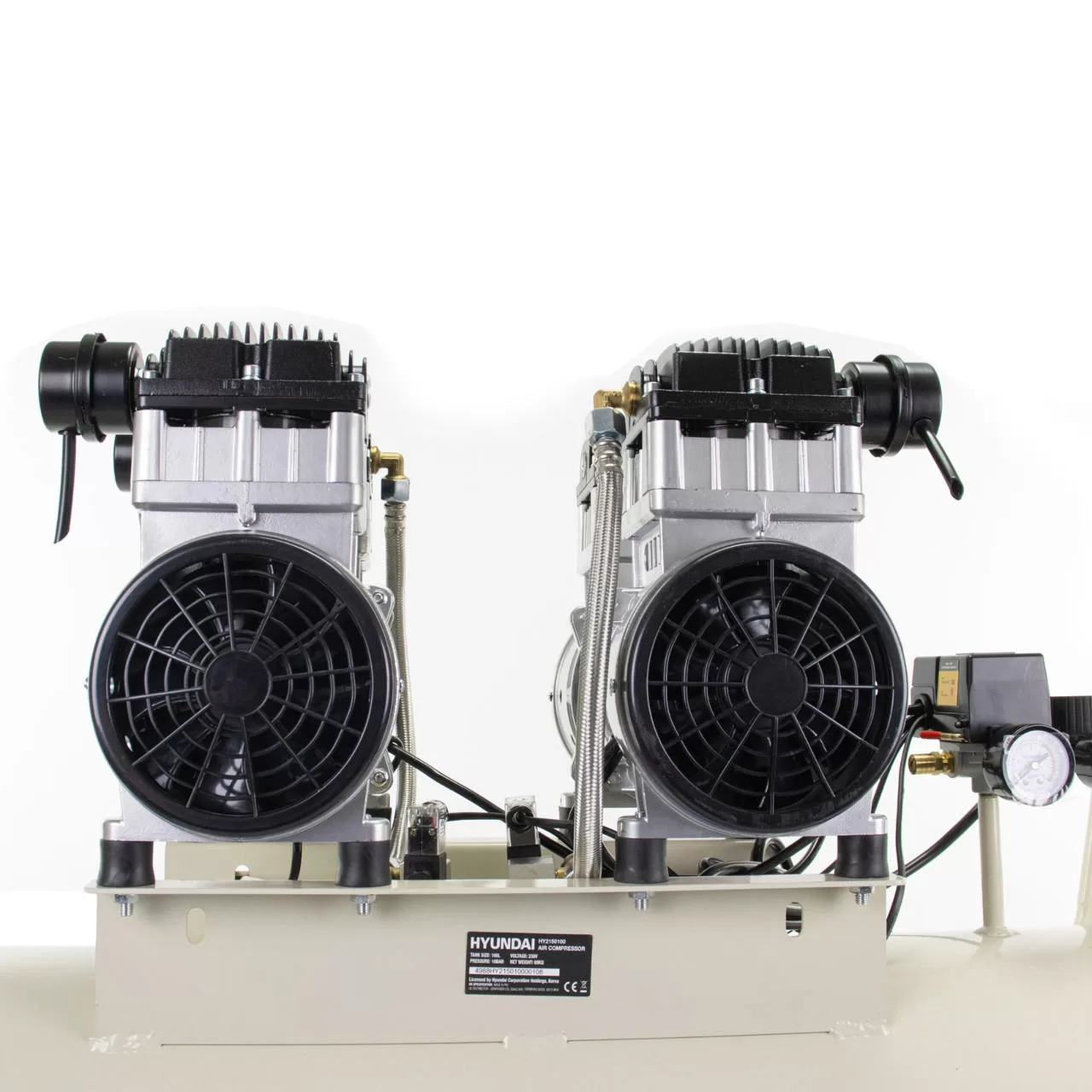 Hyundai 4hp 100L Oil Free Low Noise Electric Air Compressor 22CFM 145psi Direct Drive