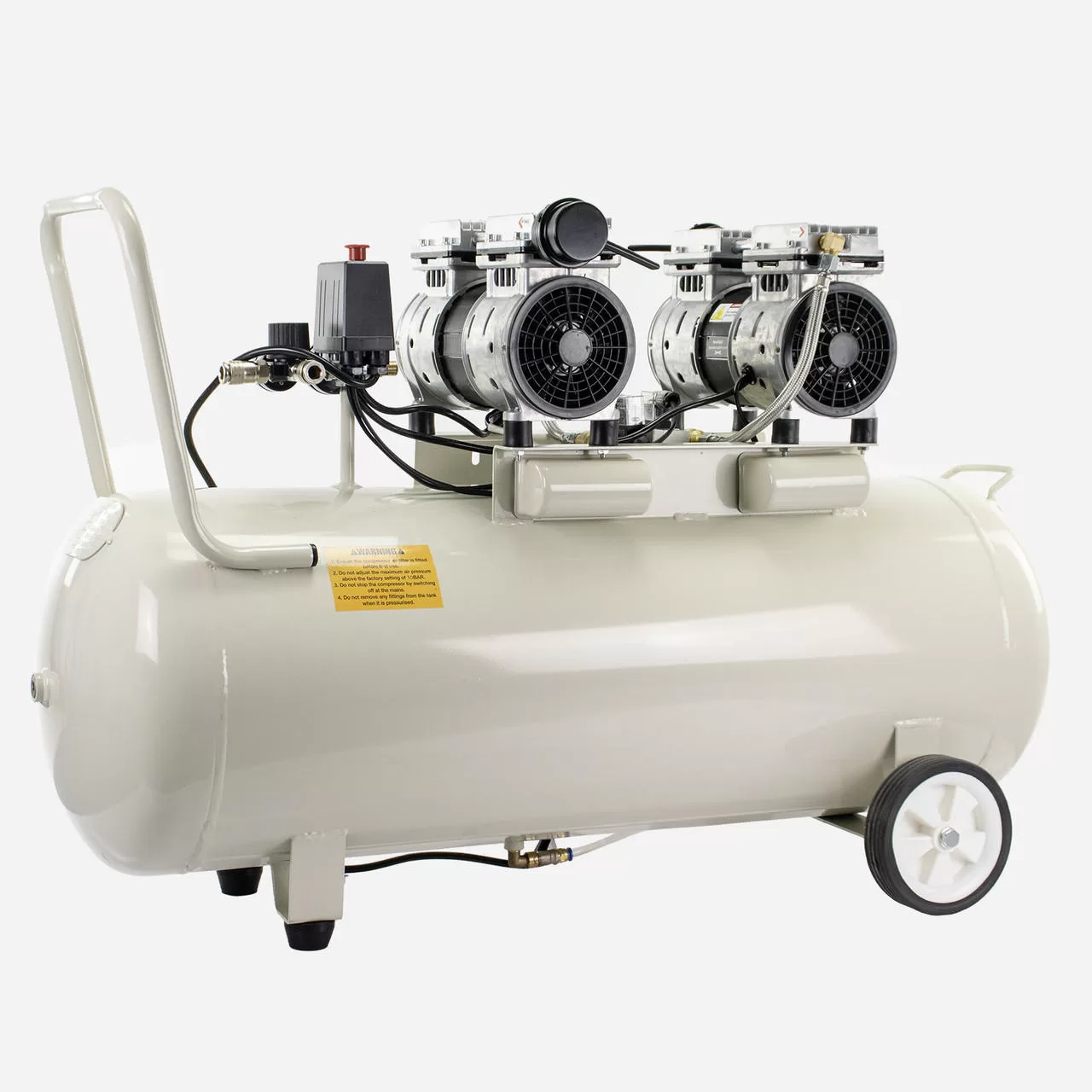 Hyundai 1500W 100L Oil Free Low Noise Electric Air Compressor 11CFM 145psi Direct Drive
