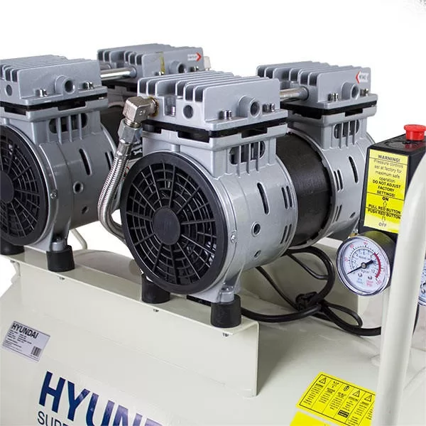 Hyundai 1500W 50L Oil Free Low Noise Portable Electric Air Compressor 11CFM 118psi