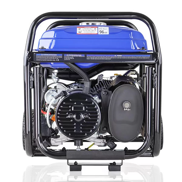 Hyundai 3.2kW / 4kVA* Petrol Site Open Generator with Electric, Recoil Start & Wheel Kit