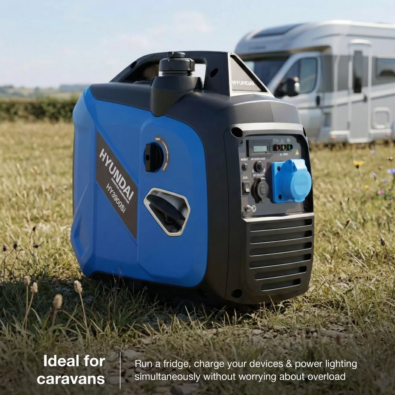 Hyundai 3.3kW / 3300W Inverter Generator, Recoil Start, Pure Sine Wave