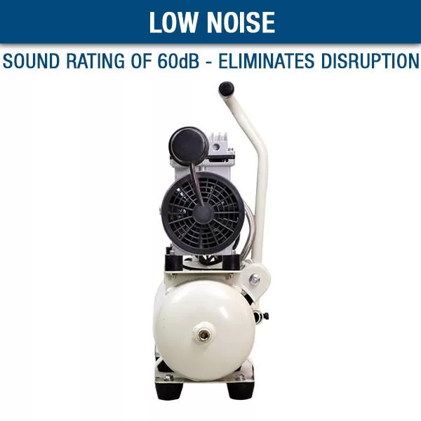 Hyundai 550W 8L Oil Free Low Noise Portable Air Compressor 4CFM 100psi Direct Drive