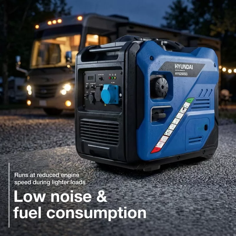 Hyundai 5.5kW / 5500W Inverter Generator, Electric Start, Pure Sine Wave