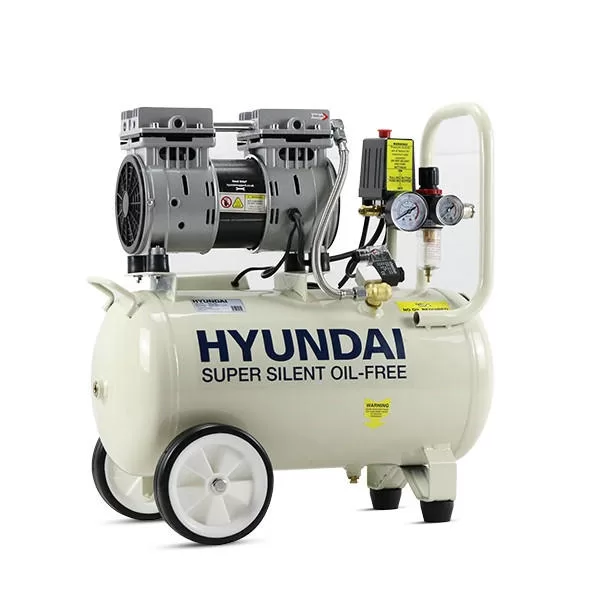 Hyundai 750W 24L Oil Free Low Noise Portable Air Compressor 5.2CFM 118psi Direct Drive