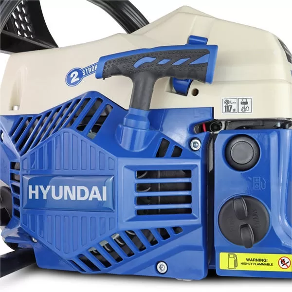 Hyundai 20" 50cm 62cc Petrol Chainsaw, 2-Stroke Easy-Start