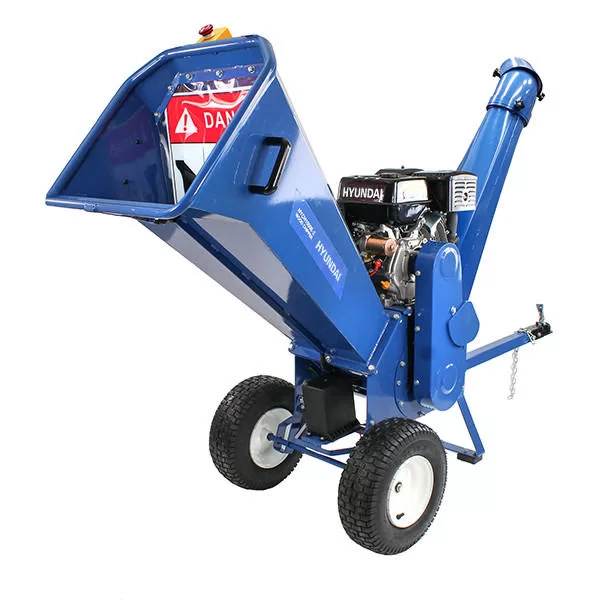 Hyundai 420cc 100mm Petrol Wood Chipper Shredder, Mulcher, 4-Stroke Engine