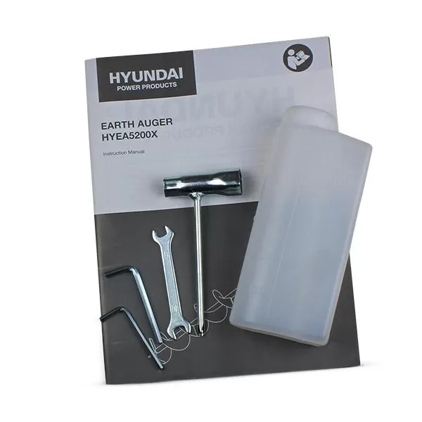 Hyundai 52cc Petrol Earth Auger, Post Hole Borer