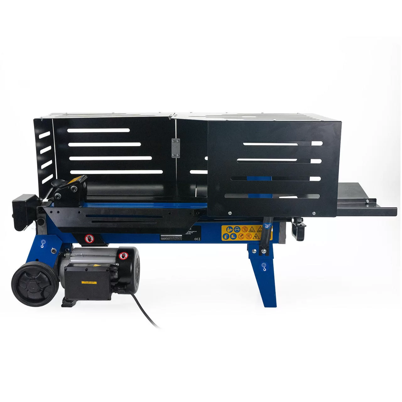 Hyundai 7 Tonne Horizontal Electric Log Splitter with Hydraulic Ram, Steel Protection Cage 520mm