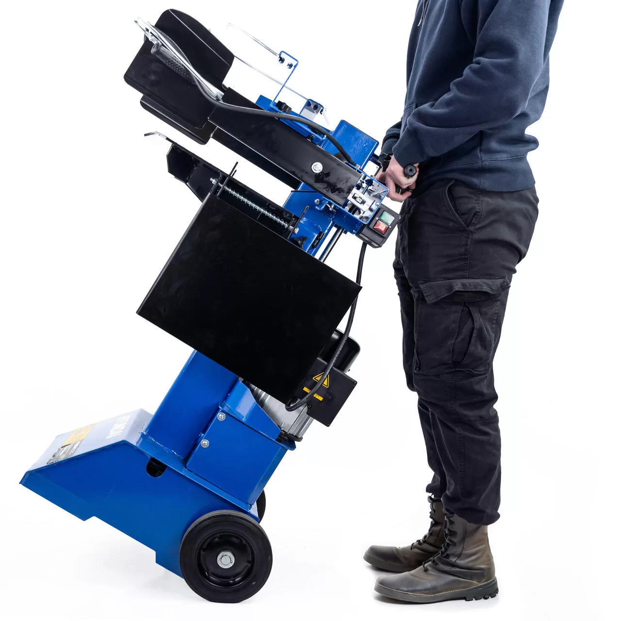 Hyundai 8 Tonne Vertical Electric Log Splitter with Hydraulic Ram, Dual Handle Control