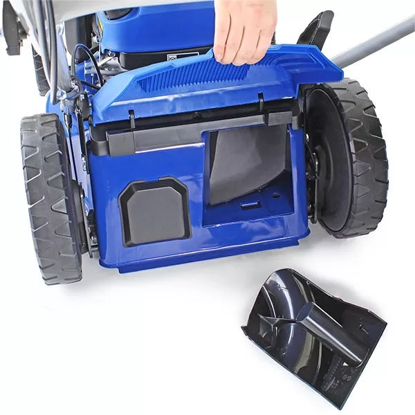 Hyundai 20" / 51cm 196cc 4-in-1 Self-Propelled Petrol Lawnmower, Mulch, Rear & Side Discharge, Hose Connector