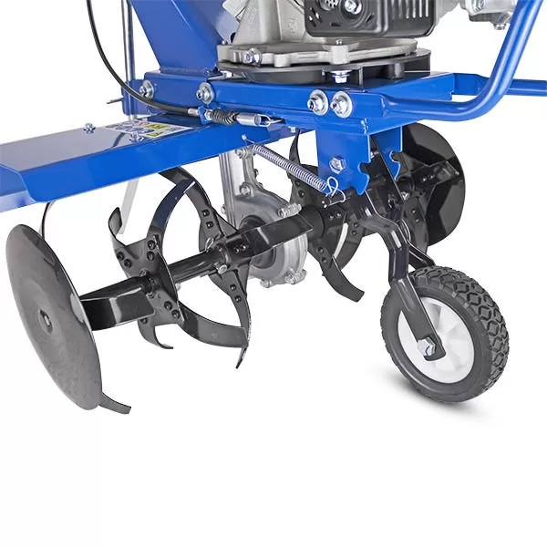 Hyundai 150cc 56cm Petrol Garden Tiller, Cultivator, Rotavator and Rototiller 4-Stroke 2.7kW 6 x 4 Blades