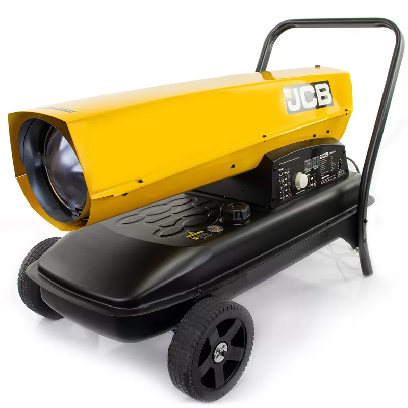 JCB 215,000BTU / 63kW Diesel Space Heater 1300m³ Coverage, Diesel or Kerosene, Thermostat