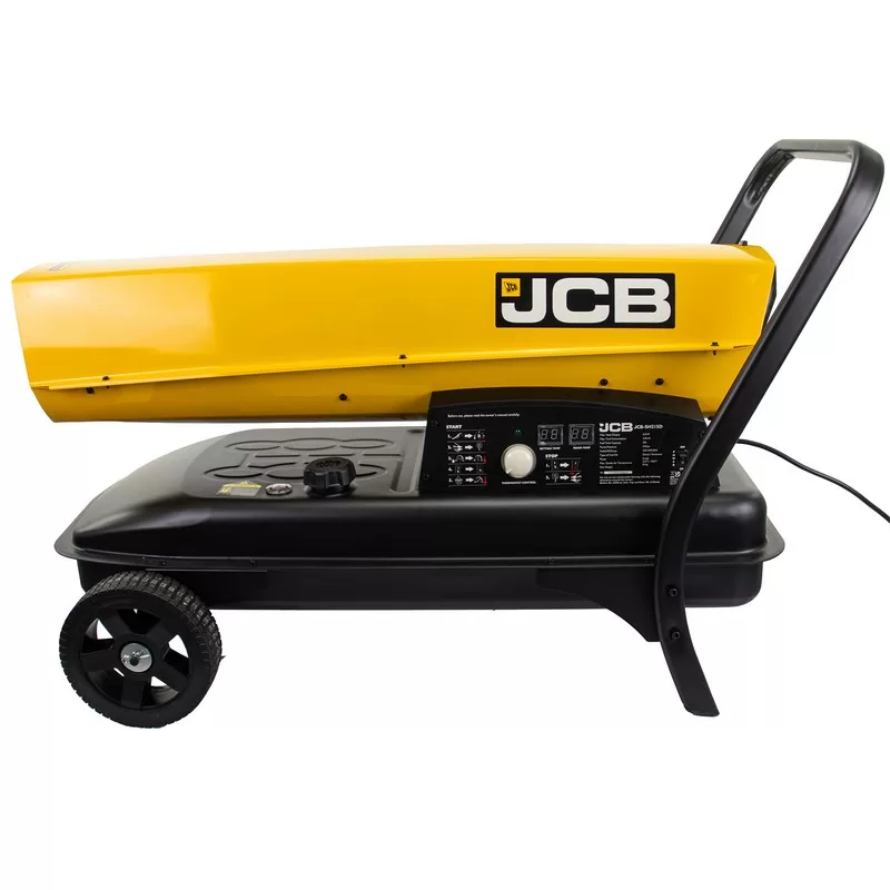 JCB 215,000BTU / 63kW Diesel Space Heater 1300m³ Coverage, Diesel or Kerosene, Thermostat