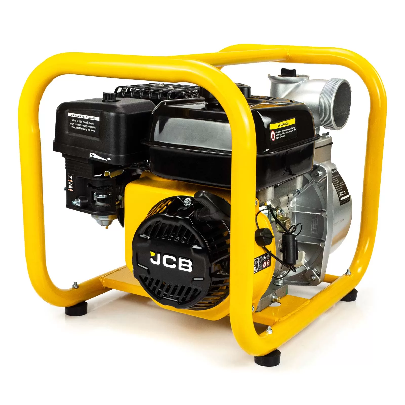 JCB 80mm 3’’ / 75mm Professional Petrol Water Pump, 966L/min, 7.5hp, 244cc, 4-Stroke
