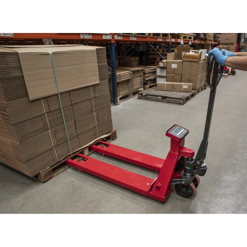 Sealey Pallet Truck with Scales 1150 x 555mm 2000kg Capacity